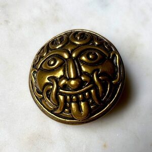 Greek Gorgon Brooch by Crafty Celt